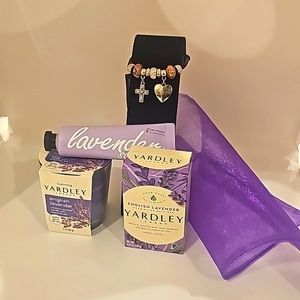 Yardley English Lavender Soap, Candle, Bracelet, AvryBeauty Lavender Lotion